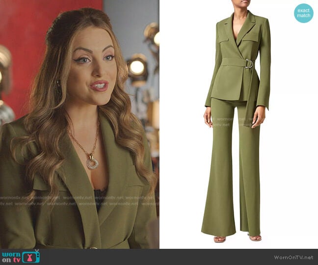 Galvan Matte Safari Jacket worn by Fallon Carrington (Elizabeth Gillies) on Dynasty