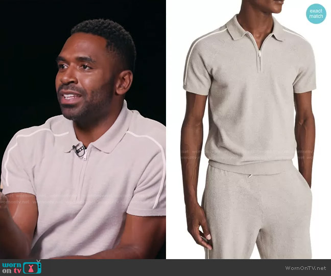 Reiss Gammo Short Sleeve Polo worn by Justin Sylvester on E! News