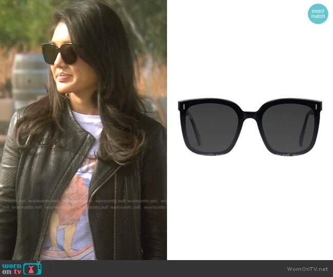 Gentle Monster Frida Oversized Frame Sunglasses worn by Crystal Kung Minkoff on The Real Housewives of Beverly Hills
