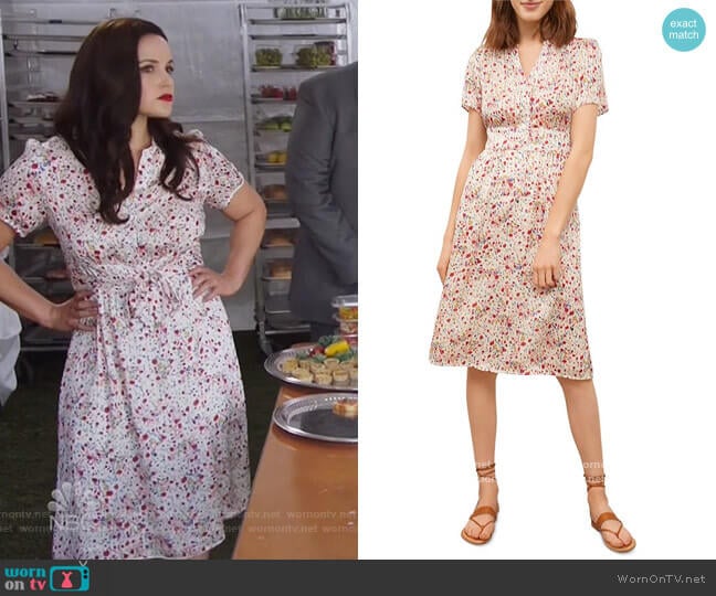 Gerard Darel Stacey Crinkle Floral Dress worn by Amy Santiago (Melissa Fumero) on Brooklyn Nine-Nine