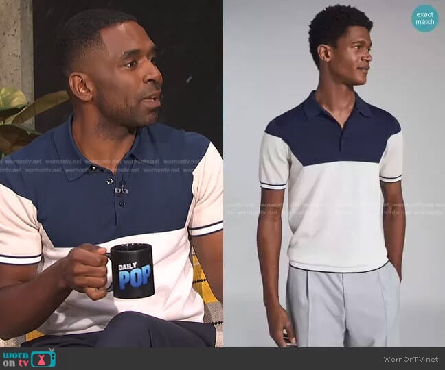 Reiss Gerrard Polo Shirt worn by Justin Sylvester on E! News