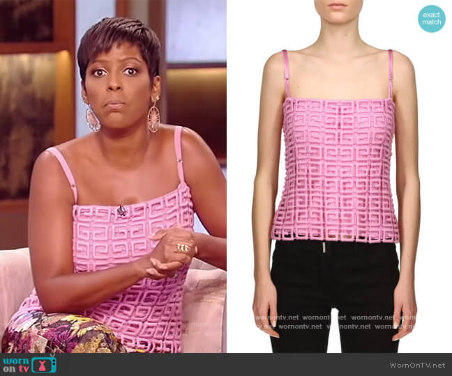 Givenchy 4G wool-blend camisole worn by Tamron Hall on Tamron Hall Show