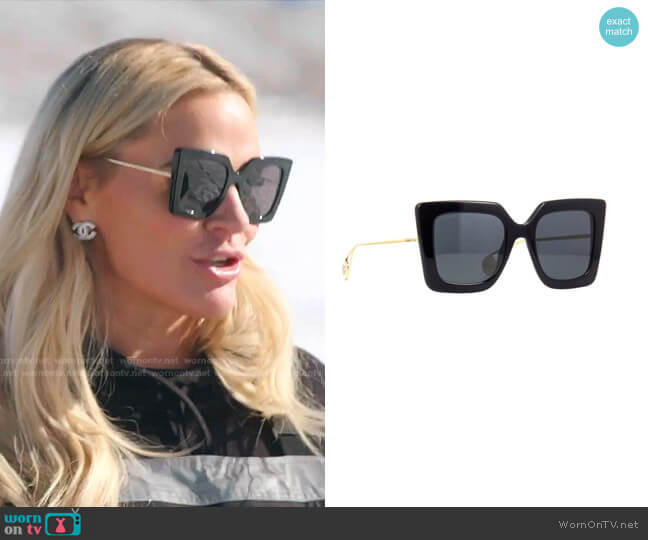 Gucci Oversized Sunglasses worn by Heather Gay on The Real Housewives of Salt Lake City