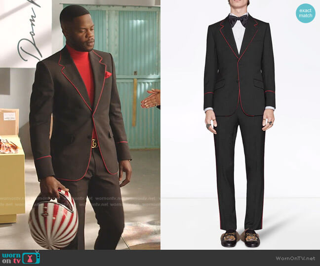 Gucci Heritage Tuxedo with Piping worn by Jeff Colby (Sam Adegoke) on Dynasty
