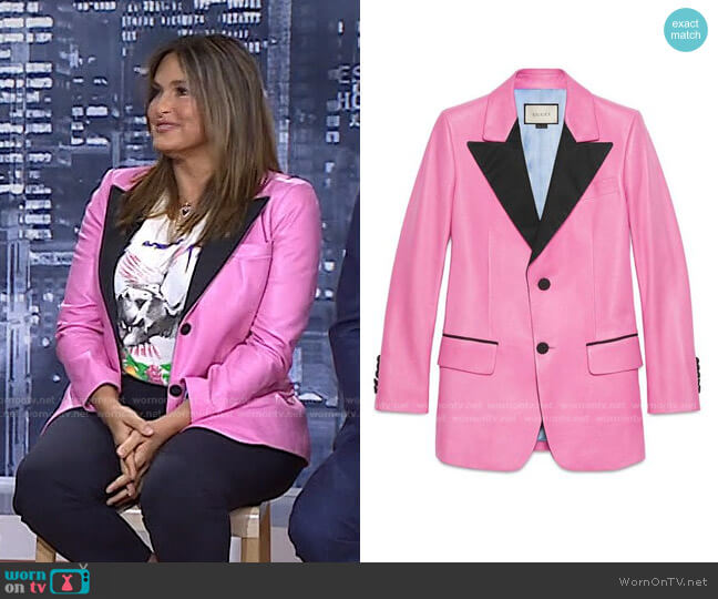 Gucci Leather Two-Button Jacket