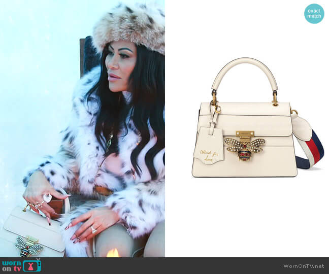 Gucci Queen Margaret Top Handle Leather Satchel worn by Jen Shah on The Real Housewives of Salt Lake City