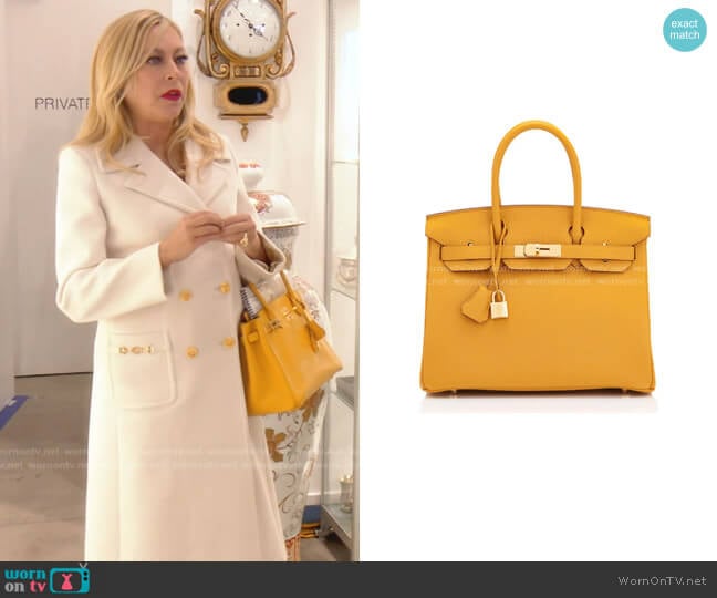 Hermes Birkin Bag worn by Sutton Stracke on The Real Housewives of Beverly Hills