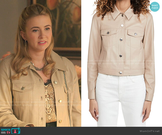 IRO Juste Jacket worn by Amanda Carrington (Eliza Bennett) on Dynasty