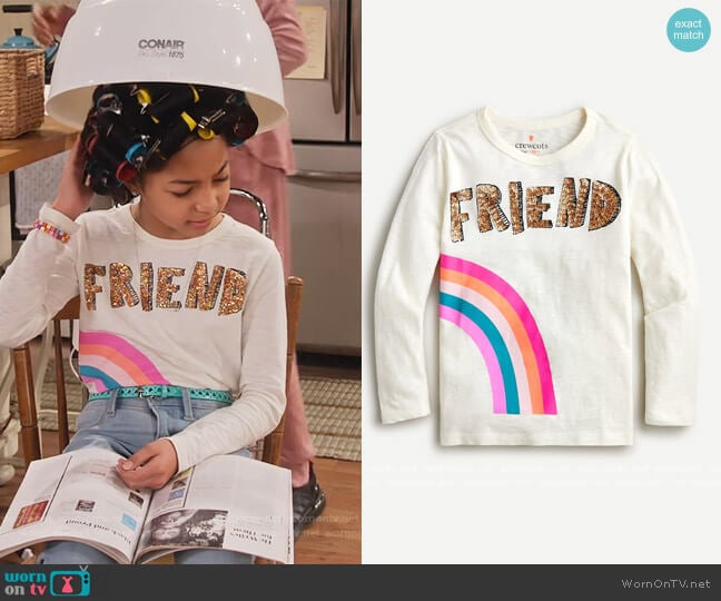J. Crew Best Friends T-Shirt worn by Ami (Jordyn Raya James) on Family Reunion