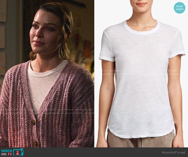 James Perse Sheer Slub Crew Neck Tee worn by Chloe Decker (Lauren German) on Lucifer