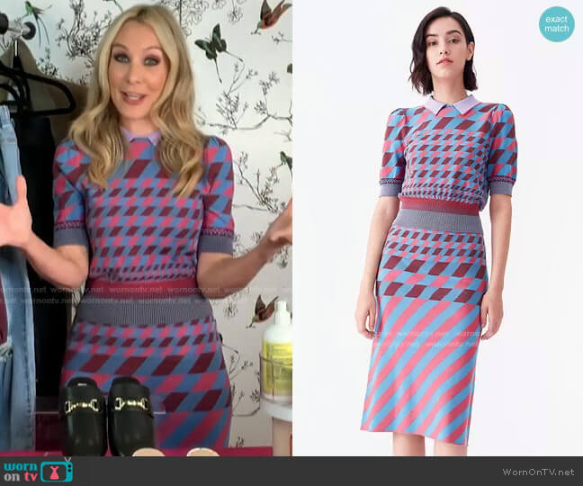 Diane von Furstenberg Jenny Collared Knit Pullover worn by Chassie Post on Today