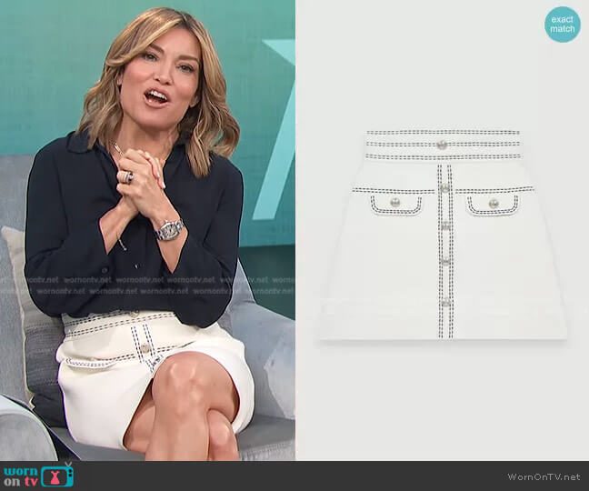 Maje Jisla Skirt worn by Kit Hoover on Access Hollywood