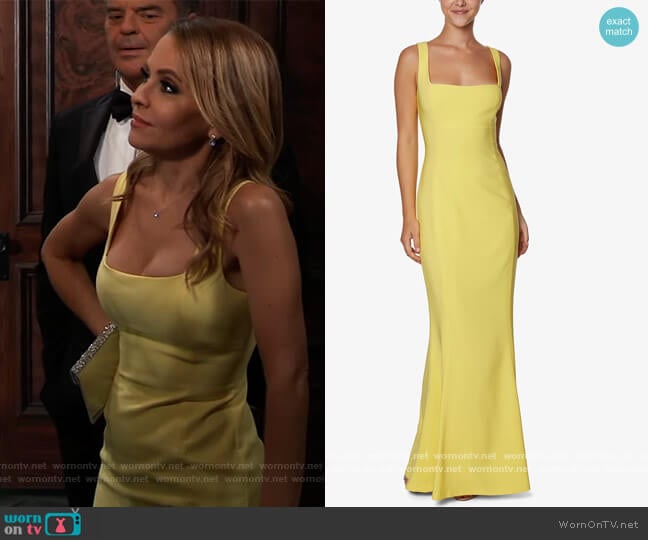 Laundry by Shelli Segal Square-Neck Mermaid Gown worn by Olivia Falconeri (Lisa Lo Cicero) on General Hospital