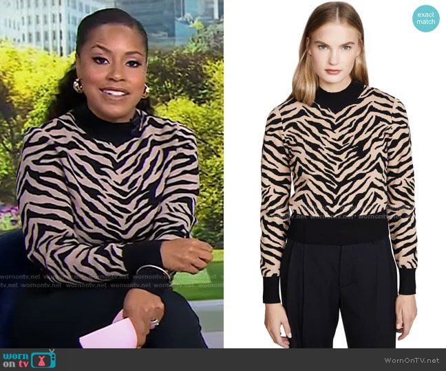 A.L.C. Lola Sweater worn by Sheinelle Jones on Today