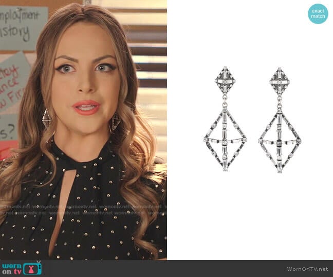 Lulu Frost Proxima Earrings worn by Fallon Carrington (Elizabeth Gillies) on Dynasty
