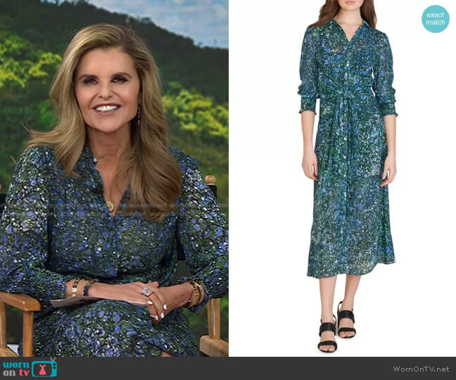 Veronica Beard Mirren Abstract Print Shirtdress worn by Maria Shriver on Today