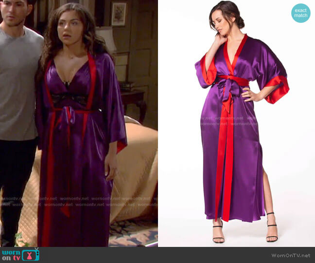 Christine Lingerie Moulin Rouge Long Robe worn by Ciara Brady (Victoria Konefal) on Days of our Lives