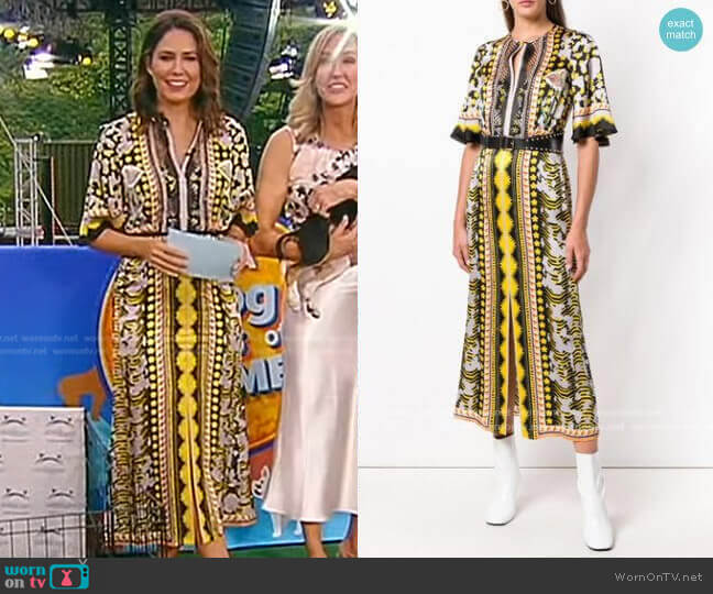 Temperley London Odyssey Midi Dress worn by Cecilia Vega on Good Morning America