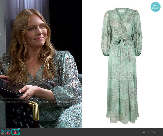 ba&sh Oriane Dress worn by Abigail Deveraux (Marci Miller) on Days of our Lives