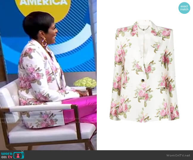 Paco Rabanne Flora Print Blazer
