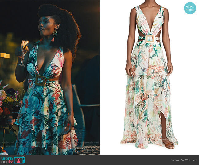 PatBO Oasis Cutout Dress worn by Angela Vaughn (Yaya DaCosta) on Our Kind of People