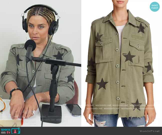 Pistola Camilo Star Print Military Jacket worn by Robyn Dixon on The Real Housewives of Potomac