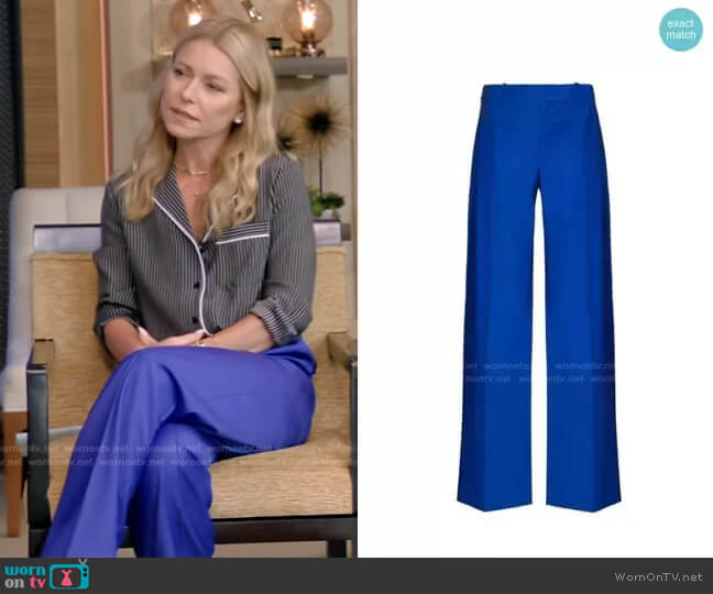 Aleksandre Akhalkatsishvili Low Waist Trousers worn by Kelly Ripa on Live with Kelly and Mark