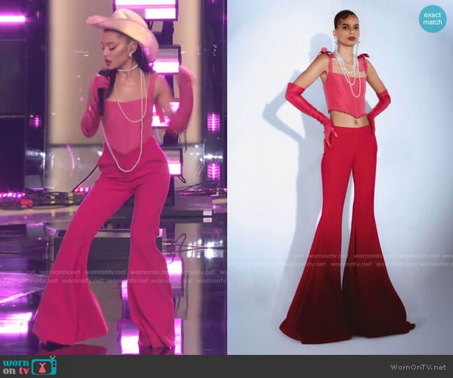 Prabal Gurung Fall 2021 Collection worn by Ariana Grande on The Voice