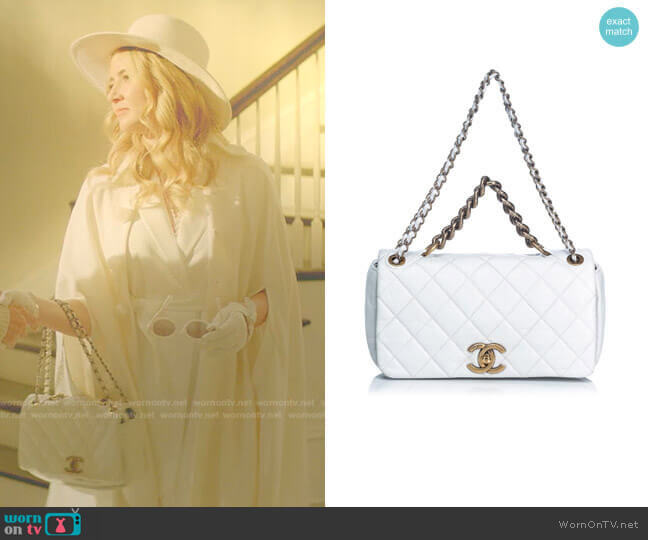 Chanel Quilted Leather Pondicherry Medium Flap Bag worn by Amanda Carrington (Eliza Bennett) on Dynasty