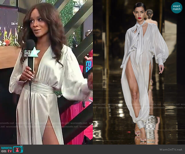 Rani Zakhem SS 2018 Collection worn by Zuri Hall on Access Hollywood