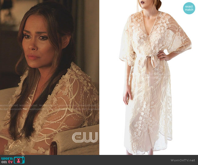 Rya Collection Kiss Floral Tulle Robe worn by Cristal Jennings (Daniella Alonso) on Dynasty