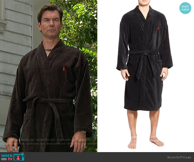 Ralph Lauren Cotton Fleece Robe worn by Jerry O'Connell on The Talk