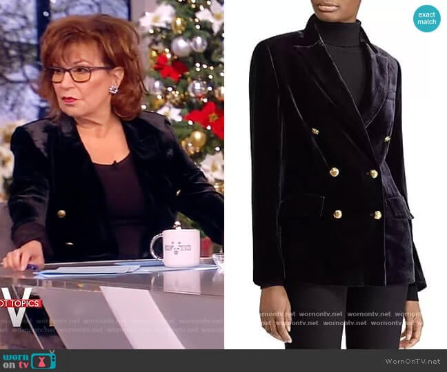 Lauren Ralph Lauren Velvet Double-Breasted Blazer worn by Joy Behar on The View