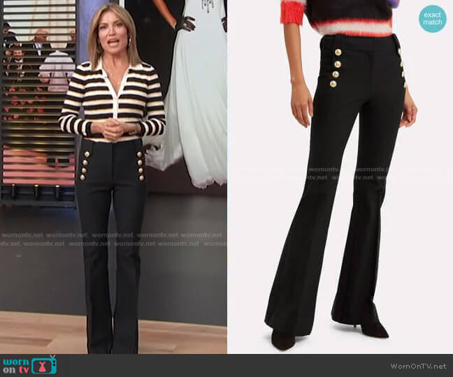 Derek Lam 10 Crosby Robertson Trousers worn by Kit Hoover on Access Hollywood