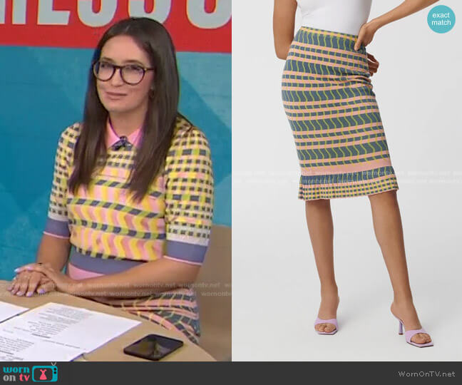 Diane von Furstenberg Rosa Skirt worn by Savannah Sellers on Today