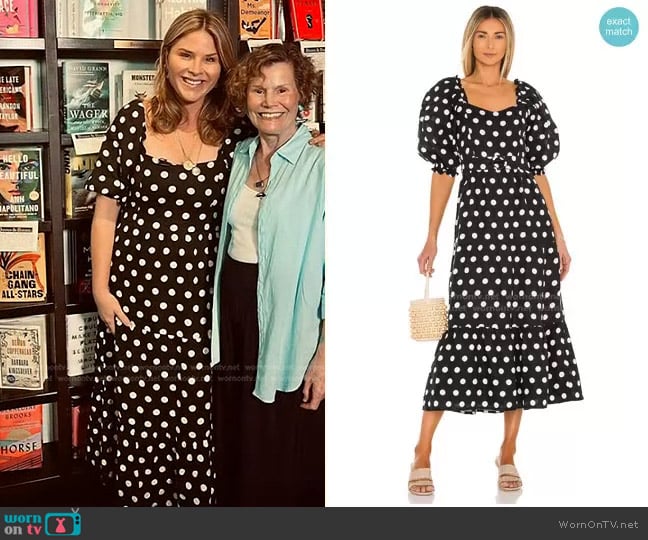 Faithfull the Brand Rumi Midi Dress worn by Jenna Bush Hager on Today