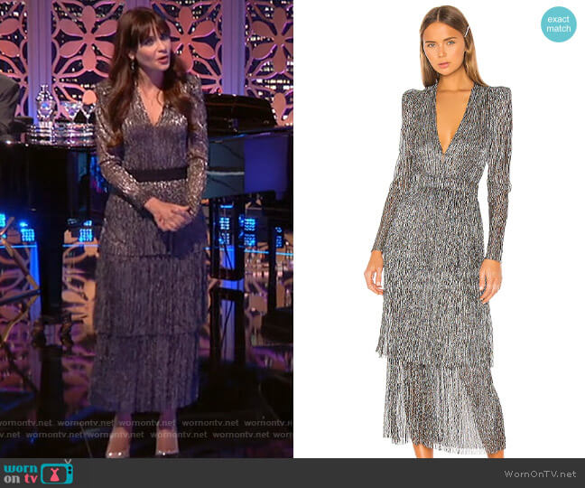 Sabina Musayev Carry Dress worn by Zooey Deschanel on Celebrity Dating Game