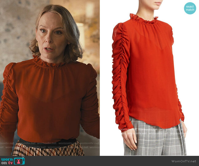 See by Chloe Ruched Georgette Blouse