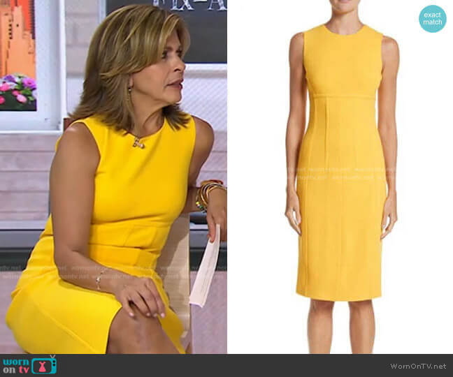 Michael Kors Stretch Boucle-Crepe Sheath Dress worn by Hoda Kotb on Today