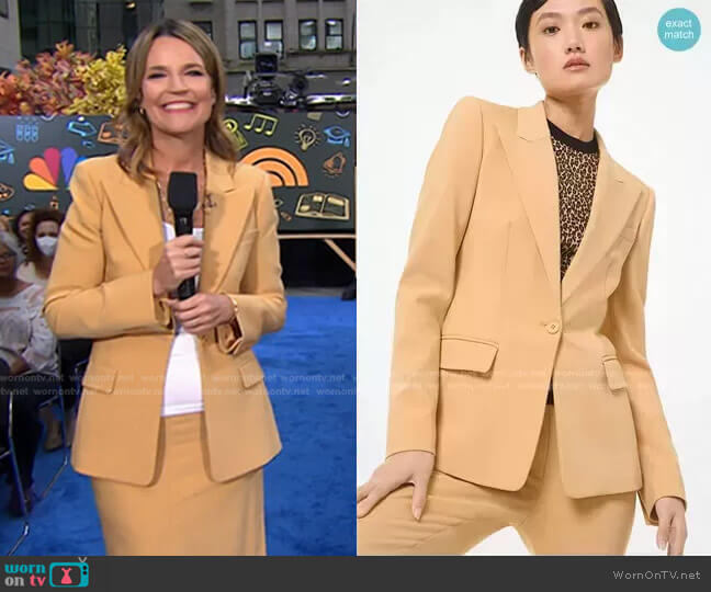 Michael Kors Stretch Pebble Crepe Blazer worn by Savannah Guthrie on Today