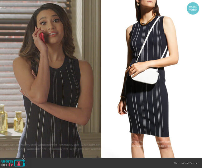 Theory Hankson Ribbed Sleeveless Dress