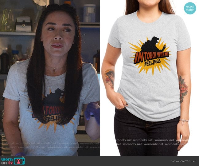 Wow Great Designs In Touch with My Feelings Tee worn by Ella Lopez (Aimee Garcia) on Lucifer