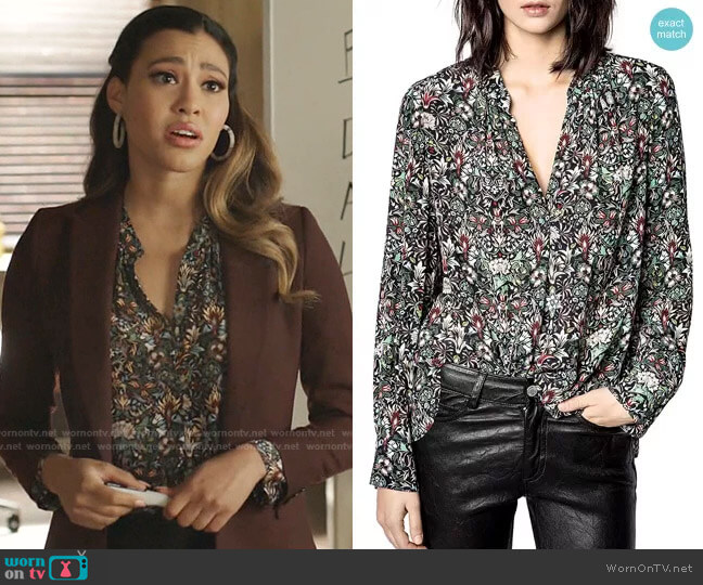 Zadig & Voltaire Tink Kaleido Floral Top