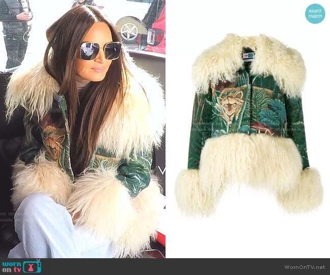 Kenzo Trim-Detail Embroidered Jacket worn by Lisa Barlow on The Real Housewives of Salt Lake City