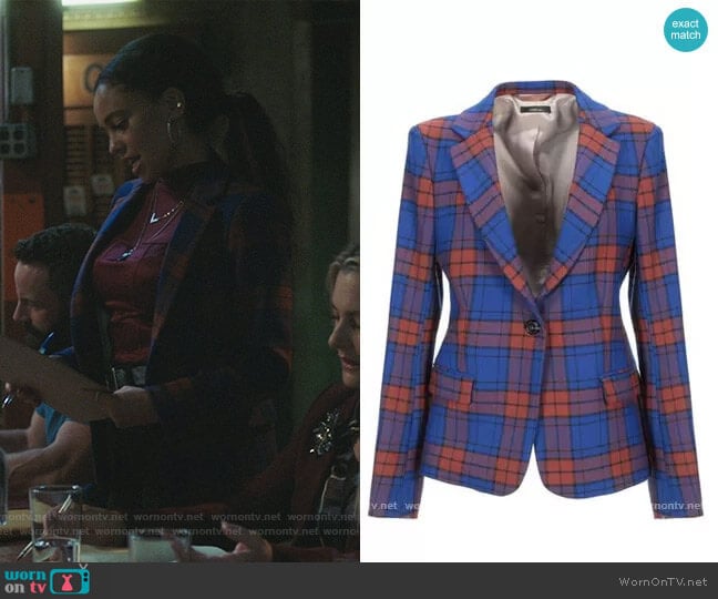 True Tradition Plaid Blazer worn by Toni Topaz (Vanessa Morgan) on Riverdale