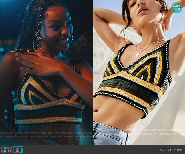 Urban Outfitters Gigi Crochet Top worn by Nikki Vaughn (Alana Bright) on Our Kind of People