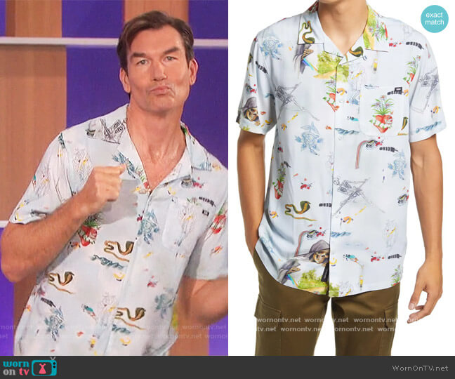 Vans Gallery Nathan Short Sleeve Button-Up Camp Shirt worn by Jerry O'Connell on The Talk