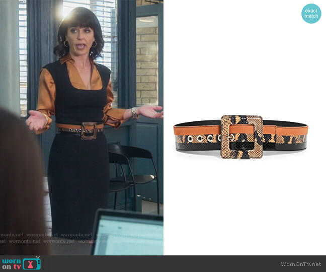 Veronica Beard Risa Belt worn by Kathleen Gale (Constance Zimmer) on Good Trouble