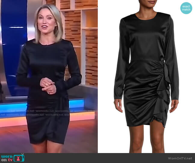 Veronica Beard Rula Ruched Dress worn by Amy Robach on Good Morning America