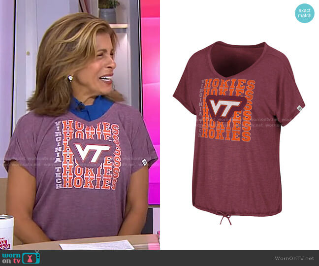 Virginia Tech Hokies Fifth Sense Drawcord V-Neck T-Shirt worn by Hoda Kotb on Today